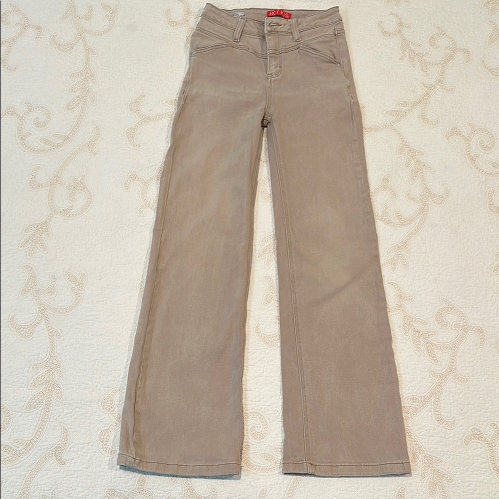 Hot Kiss Tan Flare & Wide Leg Jeans